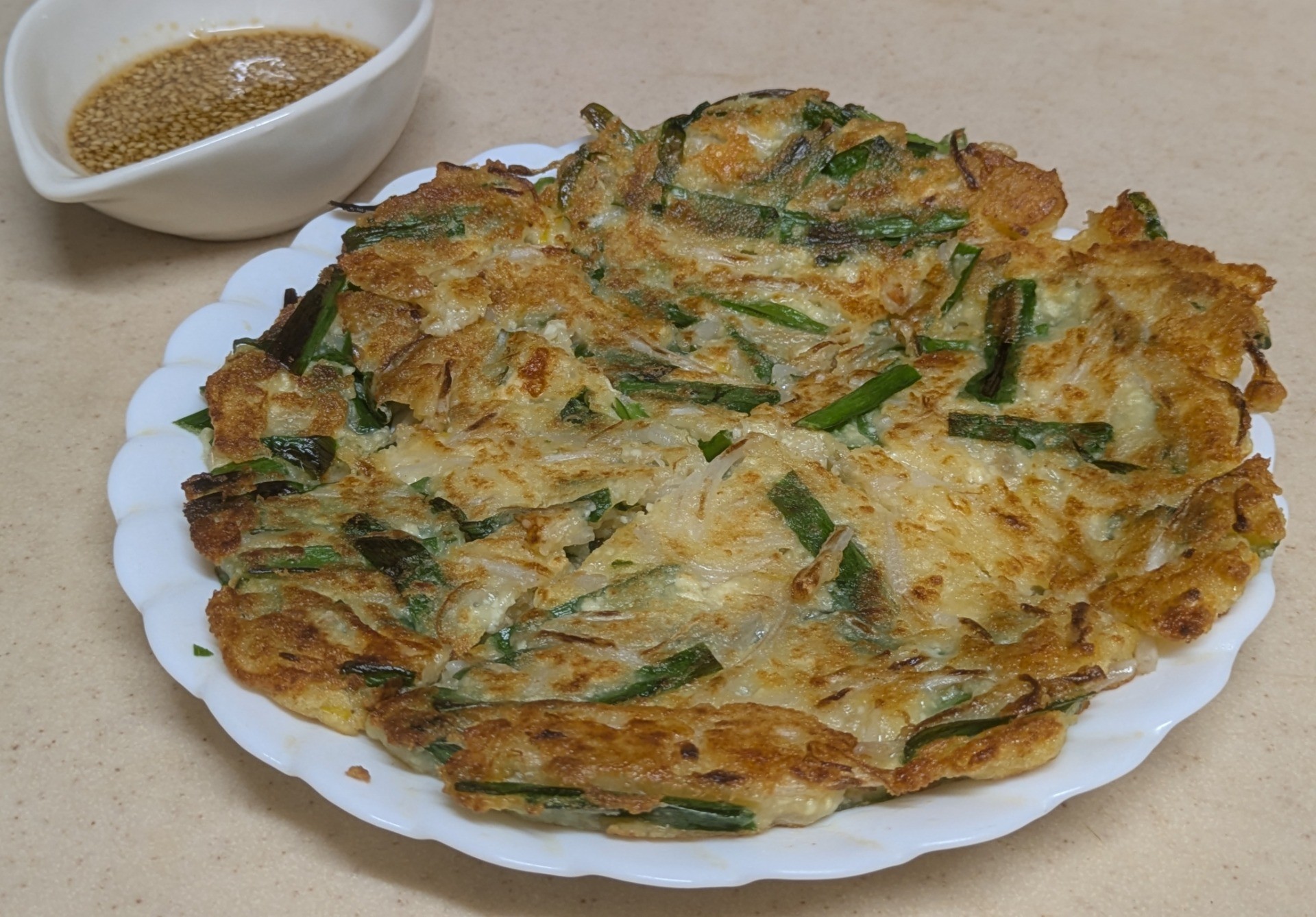 体にやさしい料理　豆腐チーズチヂミ